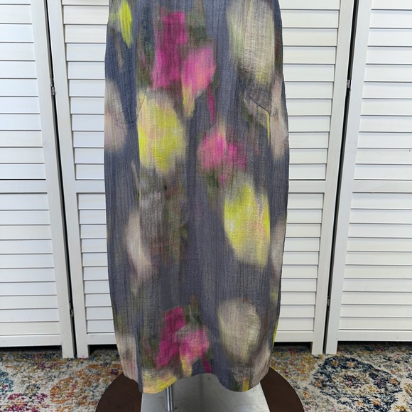 Bitte Kai Rand‎ Hazy & Yume Dress Gray Tie Dye Abstract Midi Semi Sheer Size S - Picture 3 of 15